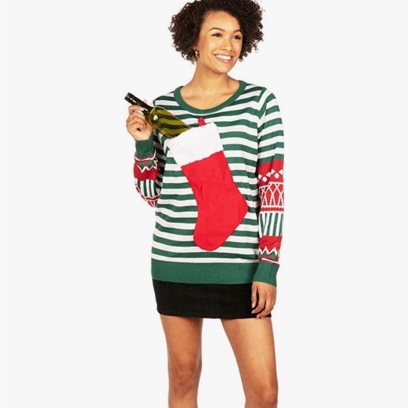 Tipsy Elves Stocking Stuffer Ugly Christmas Sweater Size Medium - Picture 1 of 12